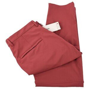 CALVIN KLEIN Rose JET Tech Slim Fit Flat Front Performance Pants 34 30 NWT
